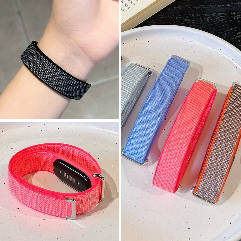 Sport Loop Velcro - 스포츠 나일론 브레이드 시계 스트랩 (구글