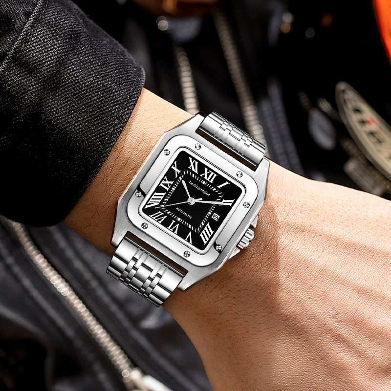 Cartier Watch Santos - 남성용 고급 럭셔리 사각형 오토매틱 기계식