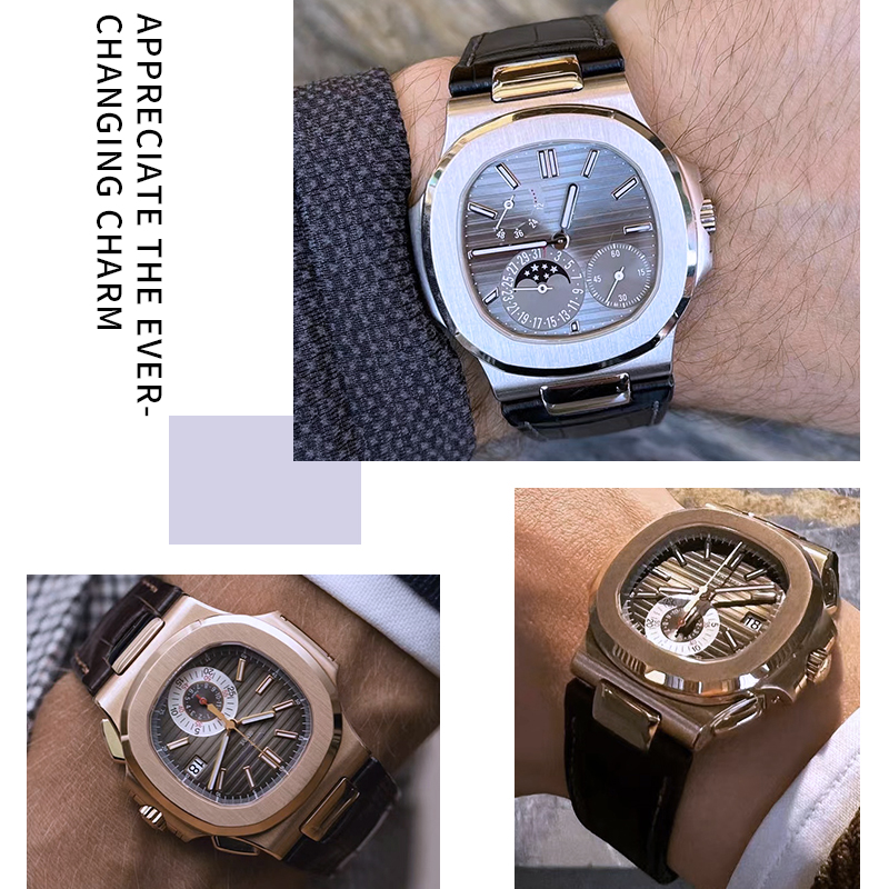 오목 금속 부품 정품 가죽 시계 밴드, Patek PP - Patek Philippe Watch Nautilus 리뷰 및 가격
