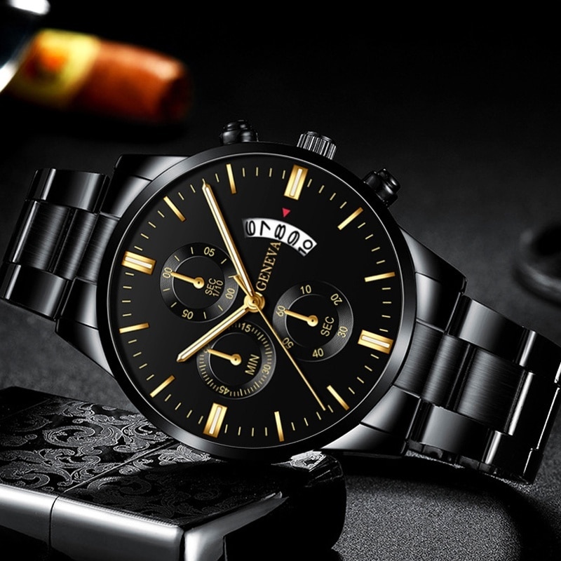 남성용 블랙 스테인레스 스틸 시계, 럭셔리 캘린더 쿼츠 - Seiko Watch 5 Sports 리뷰 및 가격