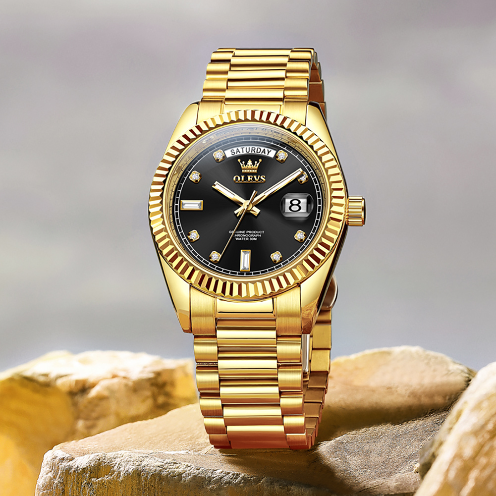 OLEVS 남성용 완전 자동 기계식 시계 금색 스테인리 - Rolex Watch Datejust 리뷰 및 가격
