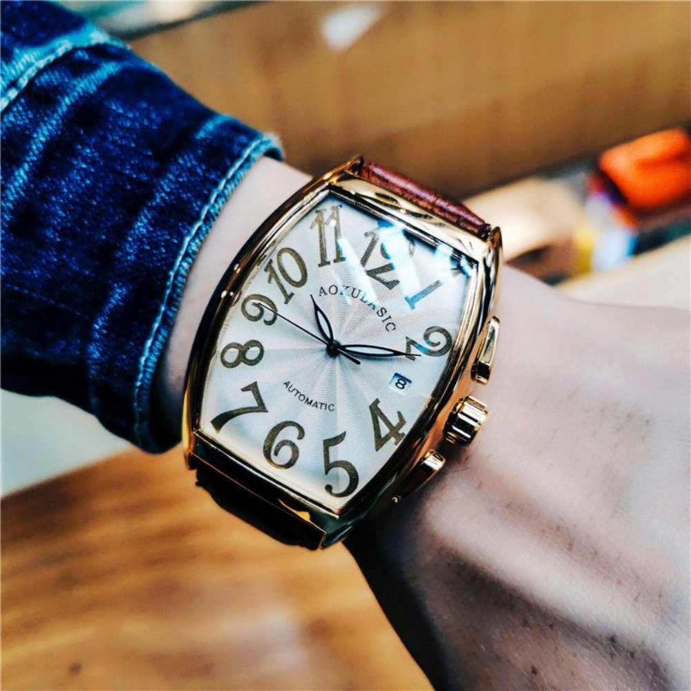 고급스러운 남성용 기계식 시계, 배럴형 스켈레톤 가죽  - Cartier Watch Santos 리뷰 및 가격