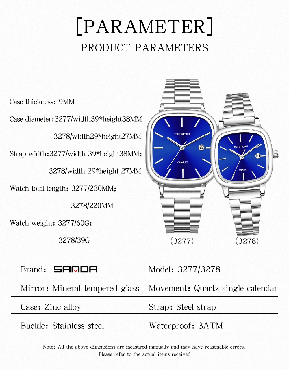 SANDA 3278 우아한 쿼츠 시계 여성용 빈티지 여 - Stainless Bracelet Diver 리뷰 및 가격